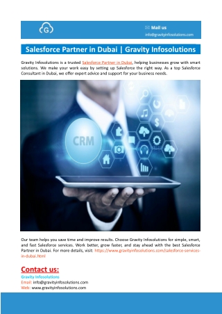 Salesforce Partner in Dubai-Gravity Infosolutions