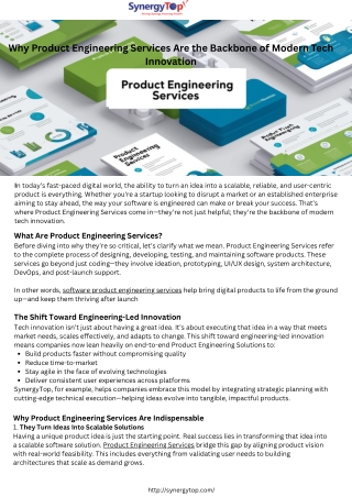 Product Engineering Services