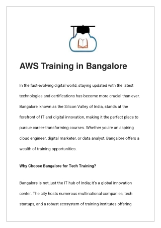 AWS Training in Bangalore