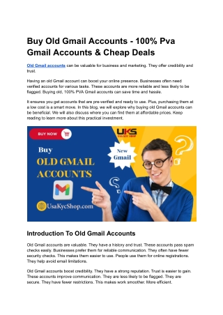 How to safely Buy Gmail Accounts ( PVA & Old ) In 2025