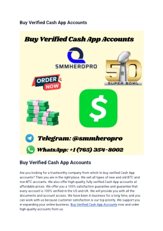 Buy Verified Cash App Accounts