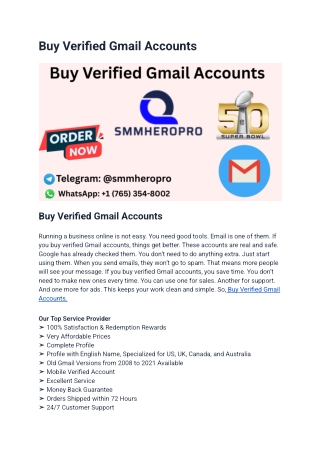 Buy Verified Gmail Accounts