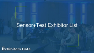 Sensor Test Exhibitor List