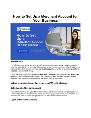 How to Set Up a Merchant Account for Your Business
