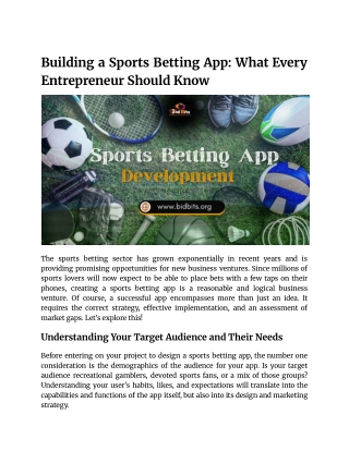 Building a Sports Betting App_ What Every Entrepreneur Should Know