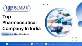 Top Pharmaceutical Company In India