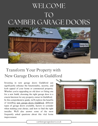 Transform Your Property with New Garage Doors in Guildford