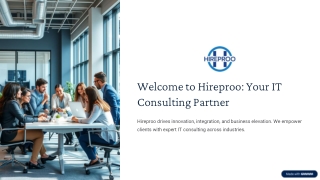 Welcome to Hireproo Your IT Consulting Partner