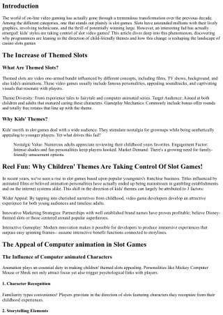 Reel Fun: Why Kids' Styles Are Taking Over Slot Gamings!