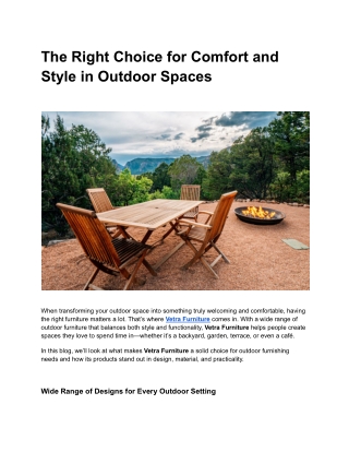 Clean Lines, Strong Build—That’s Vetra furniture