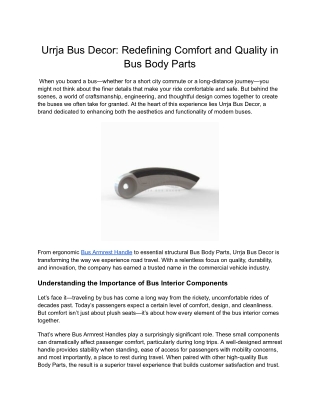 Bus Seat Accessories – Comfort & Functionality Combined