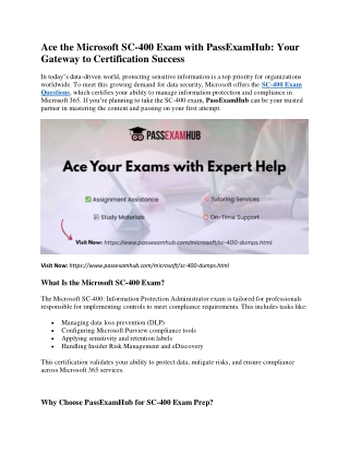 Get Authentic Microsoft Security Questions at PassExamHub