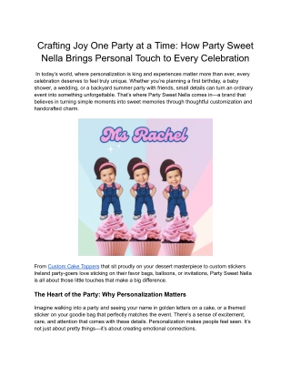 Ms Rachel Cake Toppers – Fun & Educational Themes