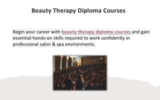 Beauty Therapy Diploma Courses