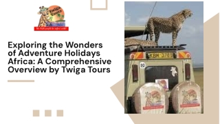 Unforgettable Adventure Holidays Africa | Twiga Tours