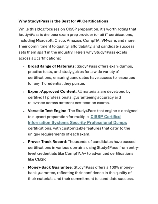 CISSP Certified Information Systems Security Professional Dumps