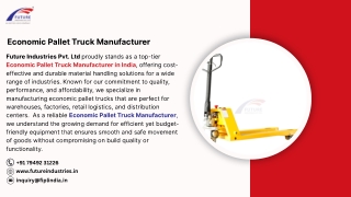 Economic Pallet Truck Manufacturer