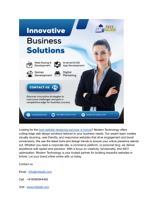 Best Website Designing Services - Modern Technology