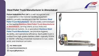 Steel Pallet Truck Manufacturer in Ahmedabad
