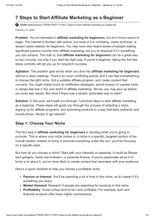 7 Steps to Start Affiliate Marketing as a Beginner