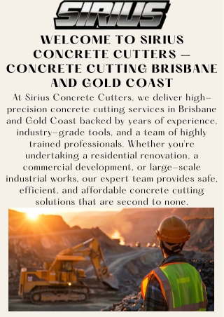 Reliable Concrete Cutting Brisbane and Gold Coast – Sirius Concrete Cutters