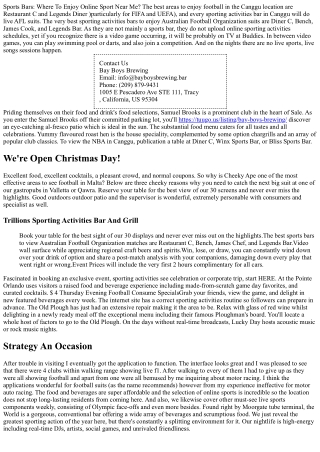 Sporting Activities Bar In Sale: The Best Clubs To View Sports