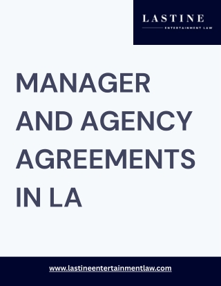 Manager & Agency Agreements Explained for LA Talent