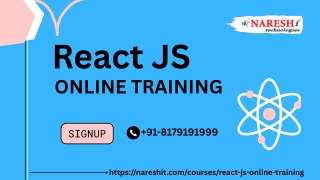 React JS Online Trianing - NareshIT
