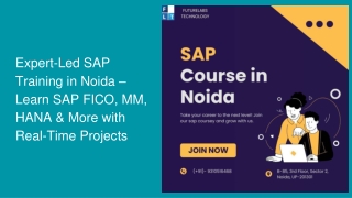 Expert-Led SAP Training in Noida – Learn SAP FICO, MM, HANA & More