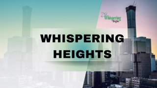 luxury apartments in Faridabad at Whispering Heights