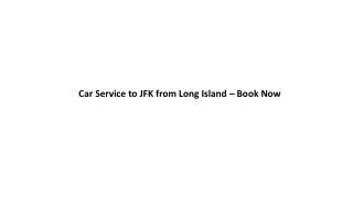 limo to jfk airport