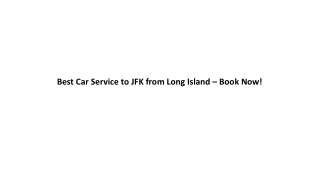car service to jfk airport
