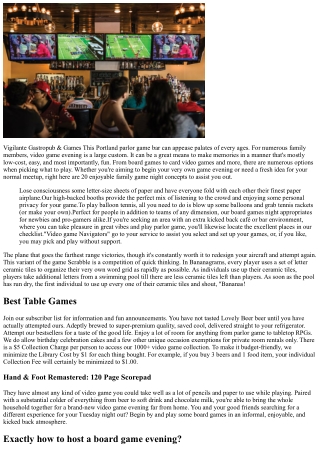 Consume Drink Game On