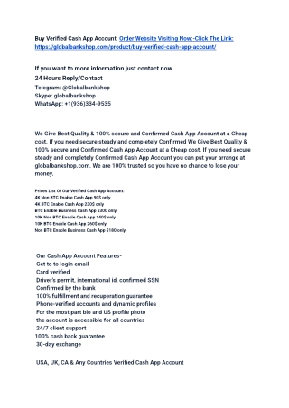 Best 9 Sites to Buy Verified Cash App Accounts 2024