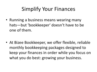 Simplify Your Finances with Bookkeeping Monthly Packages from Bizee Bookkeeper