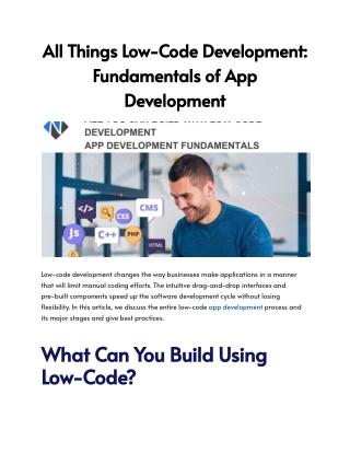 All Things Low-Code Development_ Fundamentals of App Development