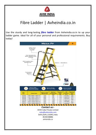 Fibre Ladder | Avheindia.co.in