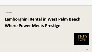 Lamborghini Rental in West Palm Beach Where Power Meets Prestige