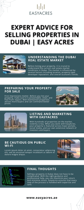 Expert Advice for Selling Properties in Dubai | Easy Acres