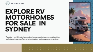 Find the Best Deals on RV Motorhomes for Sale in Sydney