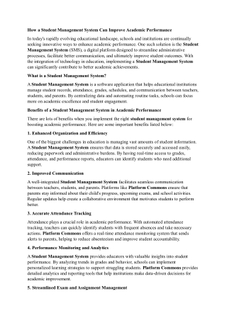 Streamline Education with the Best Student Management System