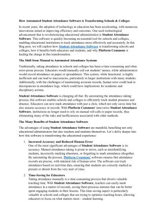 Accurate and Easy Student Attendance Software