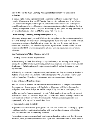 Enhance Education with a Powerful Learning Management System