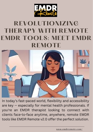 Revolutionizing Therapy with Remote EMDR Tools Meet EMDR Remote
