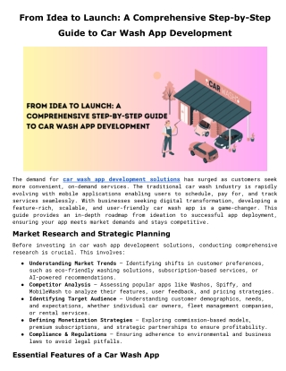 From Idea to Launch_ A Comprehensive Step-by-Step Guide to Car Wash App Development