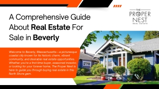 A Comprehensive Guide About Real Estate For Sale in Beverly