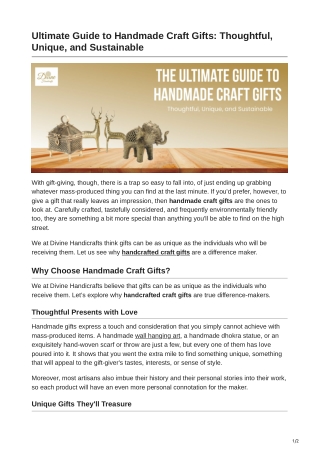 Ultimate Guide to Handmade Craft Gifts Thoughtful Unique and Sustainable