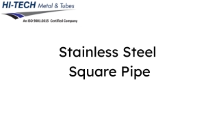 Stainless Steel Square Pipe