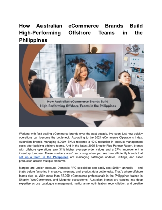 How Australian eCommerce Brands Build High-Performing Offshore Teams for Scalable Growth (1)