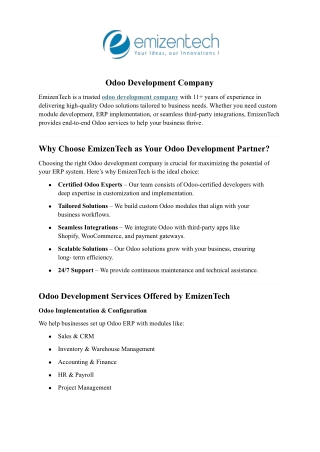 Odoo Development Company